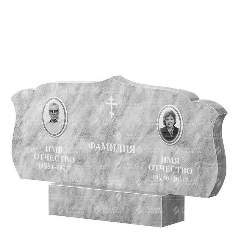 Памятники из мрамора в Брянске | Двойной мраморный памятник ФМ-130