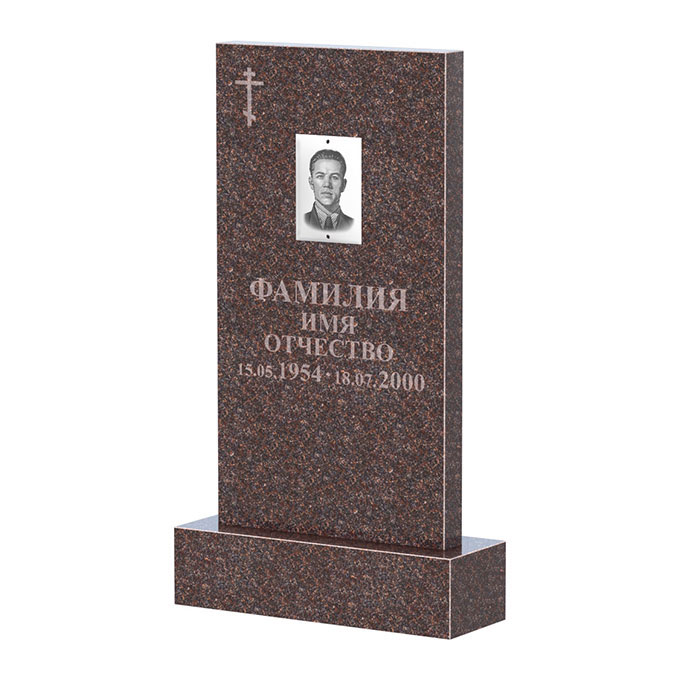 Памятники из цветного гранита в Брянске | Памятник из гранита Елизовский прямой