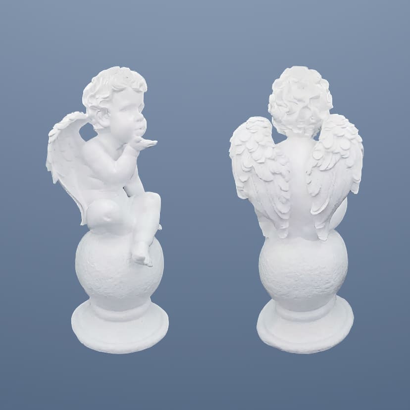 Скульптуры из искусственного мрамора в Брянске | Скульптура ангел на шаре №2