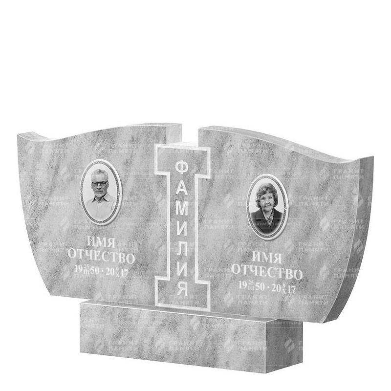 Памятники из мрамора в Брянске | Двойной мраморный памятник ФМ-138