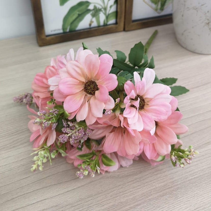 Искусственные цветы в Брянске | Цветы искусственные «Ромашки с бутонами», розовые, букет