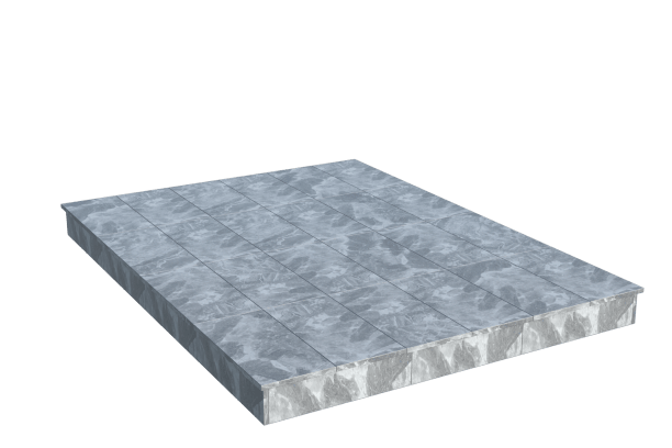 Площадки на могилу в Брянске | Площадка с вертикальной (15 см) мраморной облицовкой