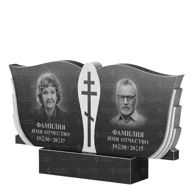 Памятники из гранита двойные в Брянске | Двойной гранитный памятник ФГ-136