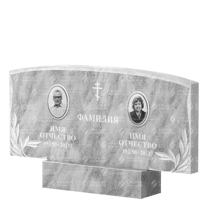 Памятники из мрамора в Брянске | Двойной мраморный памятник ФМ-135