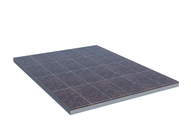 Площадки на могилу в Брянске | Площадка с облицовкой Дымовским гранитом