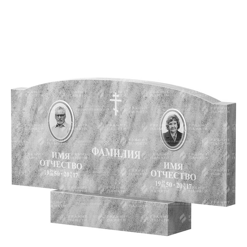 Памятники из мрамора в Брянске | Двойной мраморный памятник ФМ-257