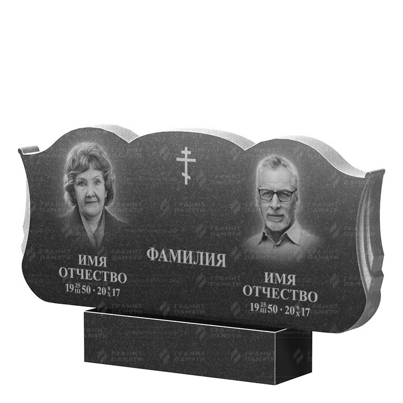 Гранитные памятники в Брянске | Двойной гранитный памятник ФГ-261