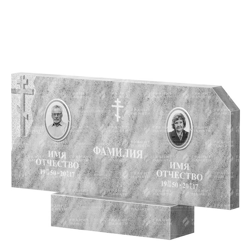 Памятники из мрамора в Брянске | Двойной мраморный памятник ФМ-134