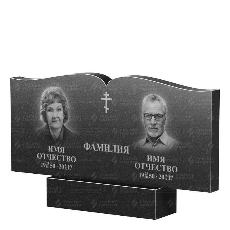 Гранитные памятники в Брянске | Двойной гранитный памятник ФГ-259