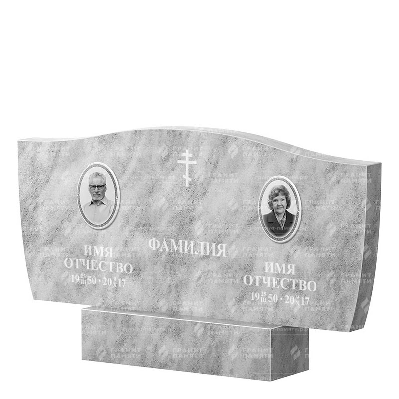 Памятники из мрамора в Брянске | Двойной мраморный памятник ФМ-258