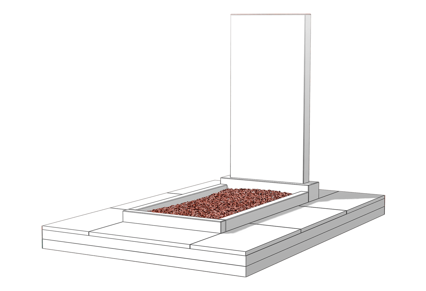 Засыпка цветника камушками в Брянске