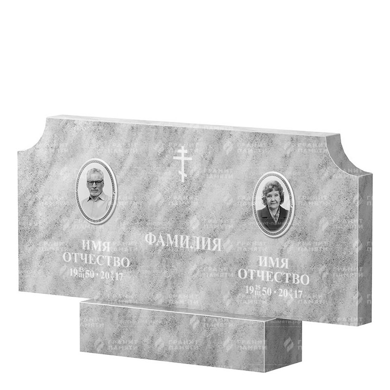 Памятники из мрамора в Брянске | Двойной мраморный памятник ФМ-253