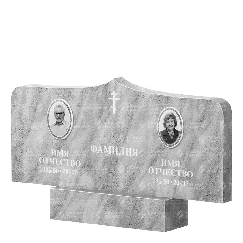 Памятники из мрамора в Брянске | Двойной мраморный памятник ФМ-260