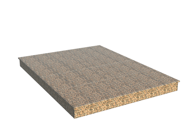 Площадки на могилу в Брянске | Площадка с вертикальной (15 см) облицовкой Южно-султаевским гранитом