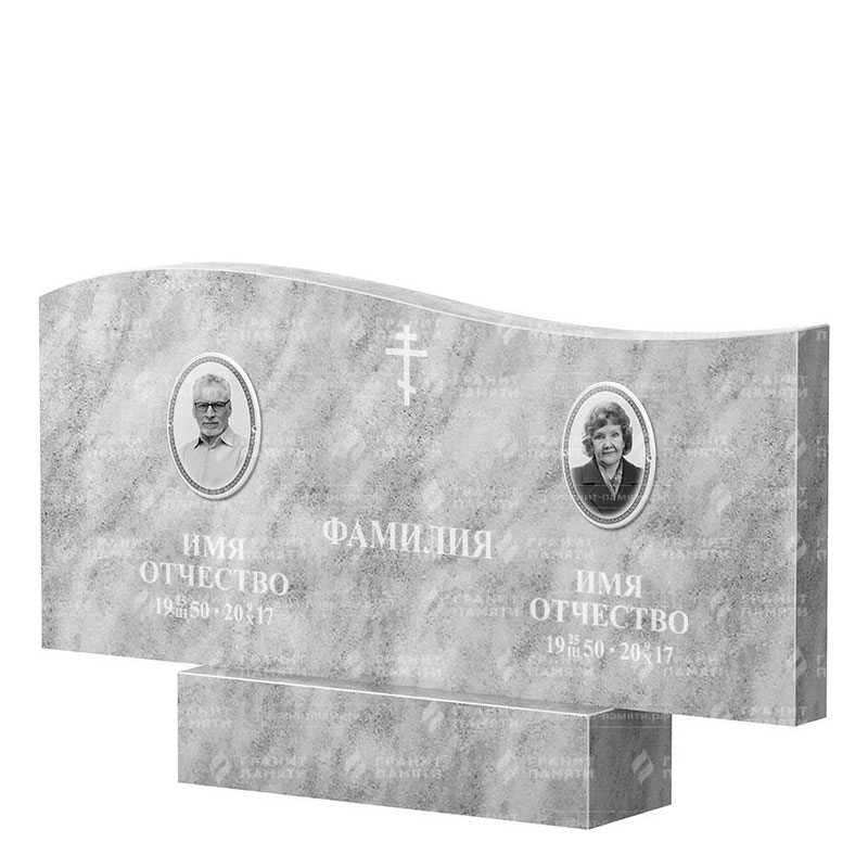 Памятники из мрамора в Брянске | Двойной мраморный памятник ФМ-255