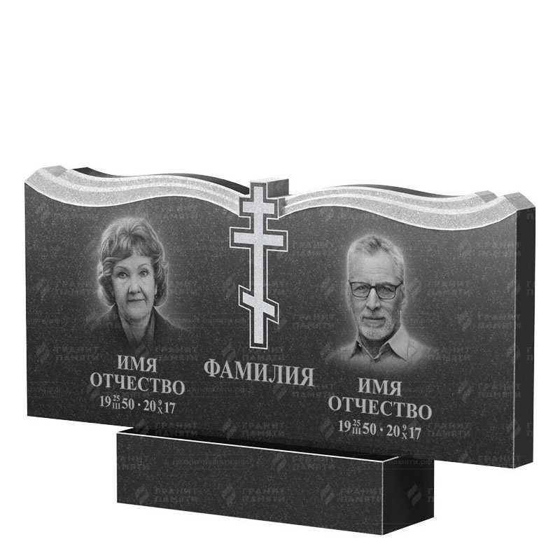 Гранитные памятники в Брянске | Двойной гранитный памятник ФГ-262