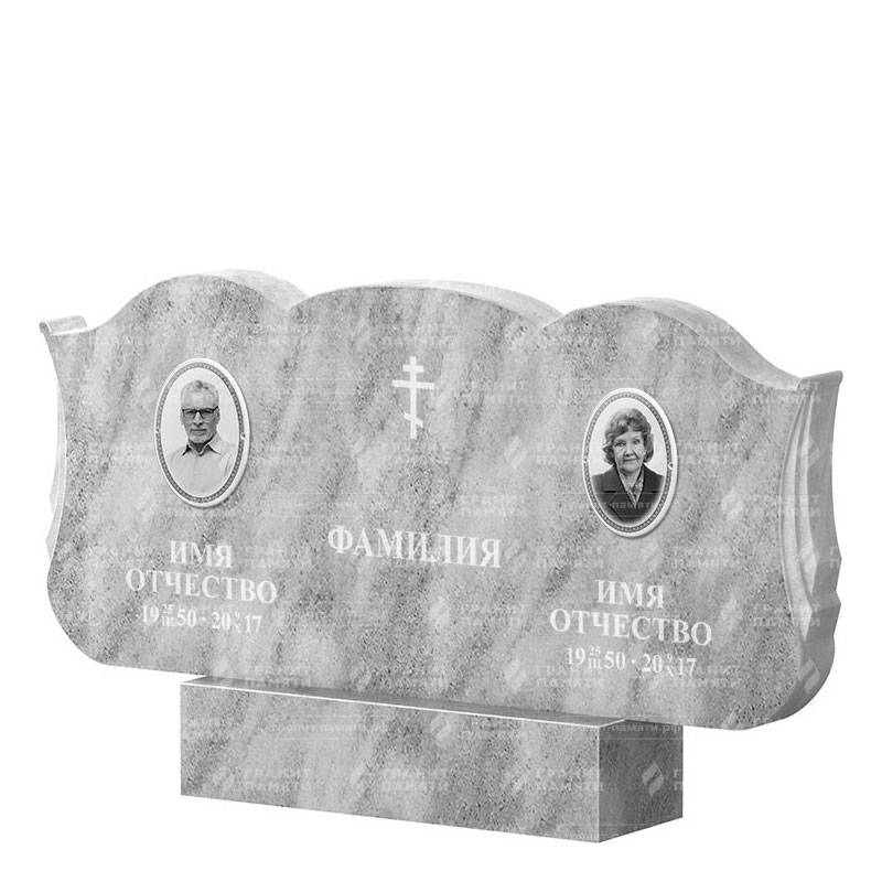 Памятники из мрамора в Брянске | Двойной мраморный памятник ФМ-261
