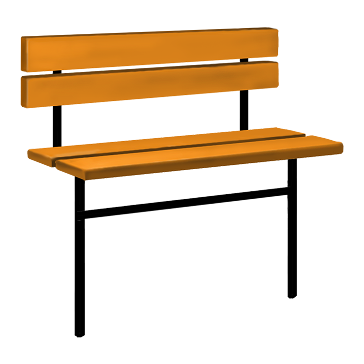 Металлические оградки, столы, скамейки в Брянске | Скамейка №3 со спинкой