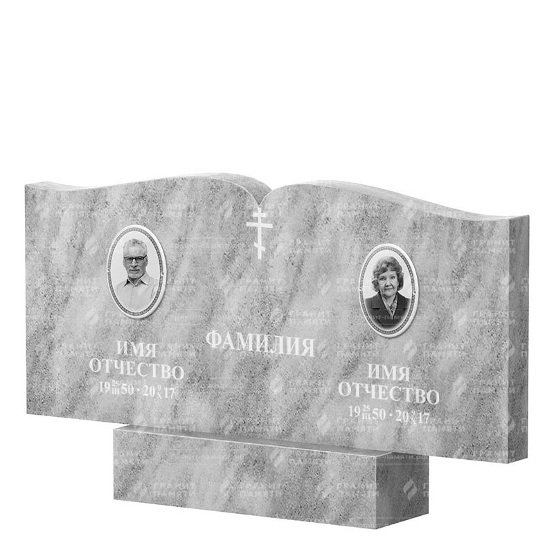 Памятники из мрамора в Брянске | Двойной мраморный памятник ФМ-259