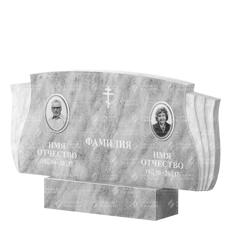 Памятники из мрамора в Брянске | Двойной мраморный памятник ФМ-264