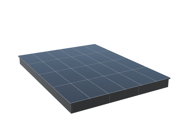 Площадки на могилу в Брянске | Площадка с вертикальной (15 см) облицовкой гранитом Габбро