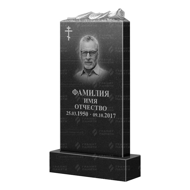 Памятники из гранита с цветами в Брянске | Гранитный памятник ФГ-105