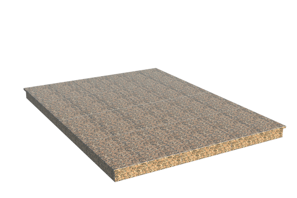 Площадки на могилу в Брянске | Площадка с вертикальной (10 см) облицовкой Южно-султаевским гранитом