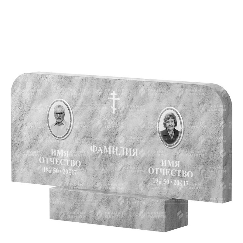 Памятники из мрамора в Брянске | Двойной мраморный памятник ФМ-254