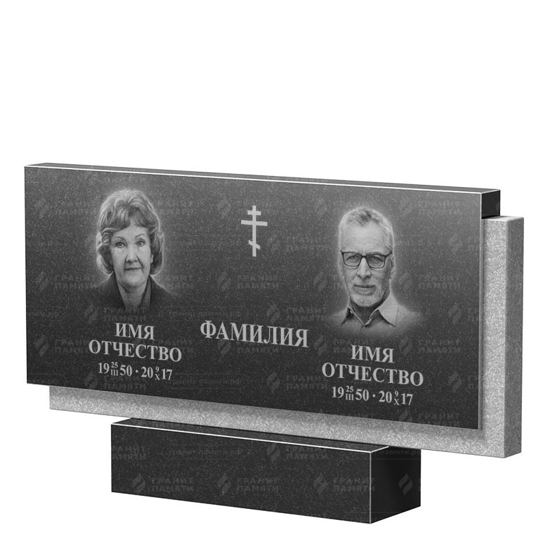 Памятники из гранита двойные в Брянске | Двойной гранитный памятник ФГ-132