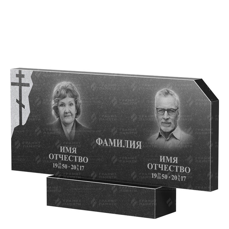 Памятники из гранита двойные в Брянске | Двойной гранитный памятник ФГ-134