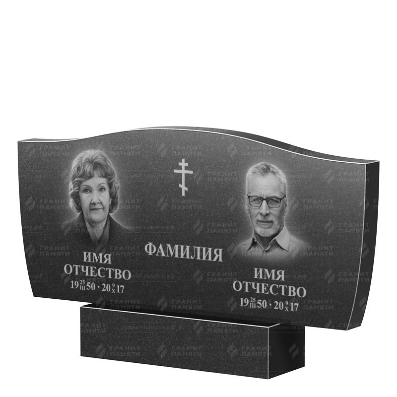 Памятники из гранита двойные в Брянске | Двойной гранитный памятник ФГ-258