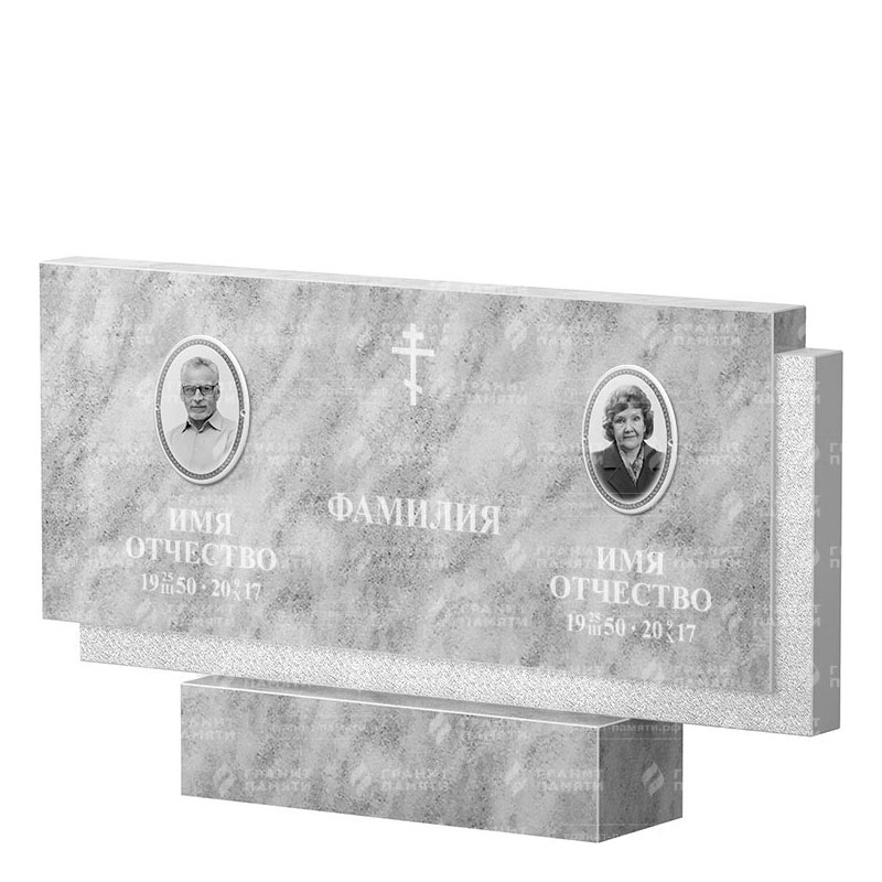 Памятники из мрамора в Брянске | Двойной мраморный памятник ФМ-132