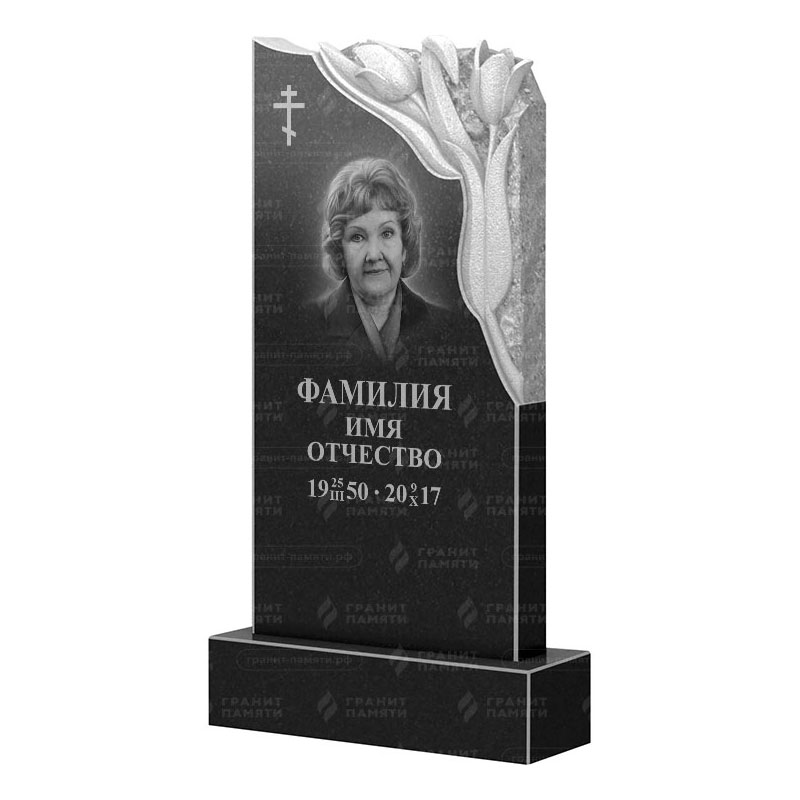 Памятники из гранита с цветами в Брянске | Гранитный памятник ФГ-113